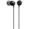 Sony MDR-EX15AP - Cuffie in-ear con microfono, Auricolari in silicone, Nero - Nero