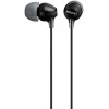 Sony MDR-EX15AP - Cuffie in-ear con microfono, Auricolari in silicone, Nero - Nero