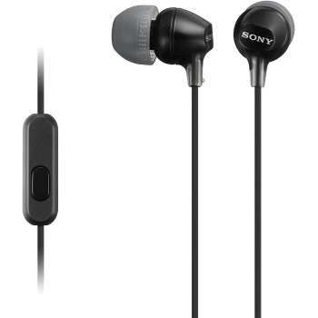 Sony MDR-EX15AP - Cuffie in-ear con microfono, Auricolari in silicone, Nero - Nero Sony MDR-EX15AP - Cuffie in-ear con microfono, Auricolari in silicone, Nero - Nero