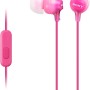 Sony MDR-EX15AP - Cuffie in-ear con microfono, Auricolari in silicone, Rosa - Rosa