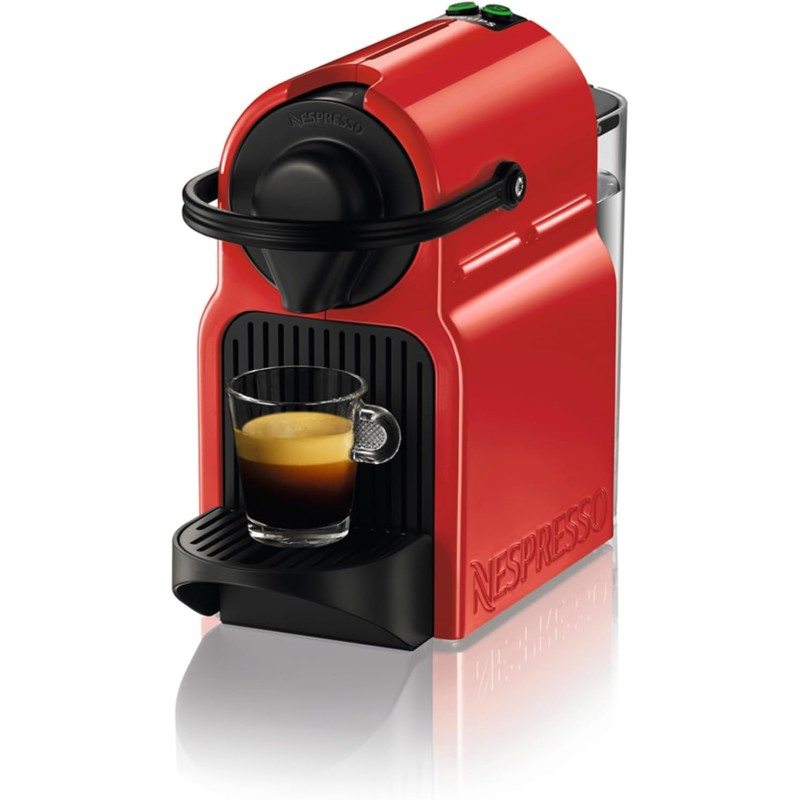 Krups Nespresso Inissia red, Macchina da caffè, Macchina per caffè espresso con capsule, Automatico compatto, Pressione 19 bar YY1531FD - Rosso