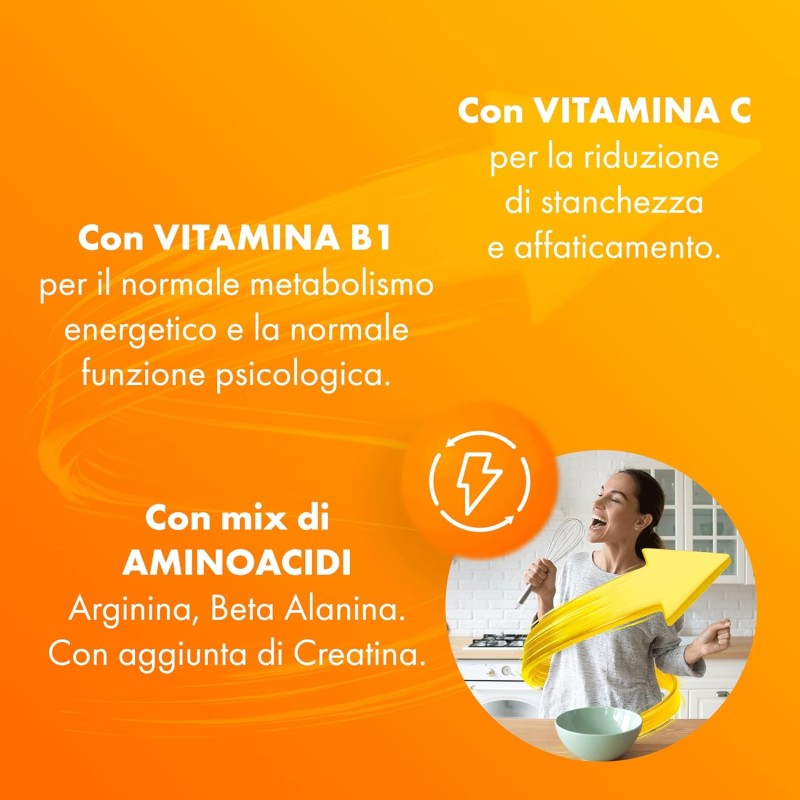 Sustenium Plus - lntegratore energizzante a base di uno specifico complesso di aminoacidi, vitamine e minerali. Per la tua energia fisica e mentale. Confezione da 22 bustine - 22 Porzioni (Confezione da 1)