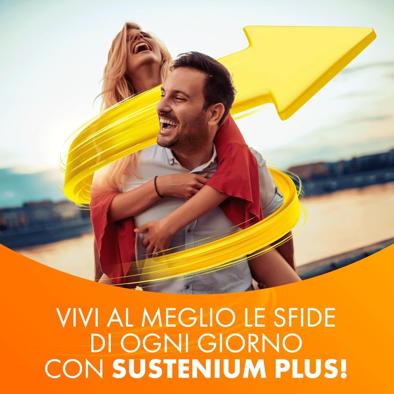 Sustenium Plus - lntegratore energizzante a base di uno specifico complesso di aminoacidi, vitamine e minerali. Per la tua energia fisica e mentale. Confezione da 22 bustine - 22 Porzioni (Confezione da 1)