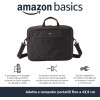 Amazon Basics Borsa a tracolla per laptop compatto, custodia per il trasporto con tasche per riporre accessori, 44 cm, 1 unità, confezione da 1, Nero - 44 cm