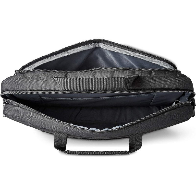 Amazon Basics Borsa a tracolla per laptop compatto, custodia per il trasporto con tasche per riporre accessori, 44 cm, 1 unità, confezione da 1, Nero - 44 cm