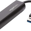 Amazon Basics Adattatore internet Ethernet, USB 3.0 a 10/100/1000 Gigabit, Nero