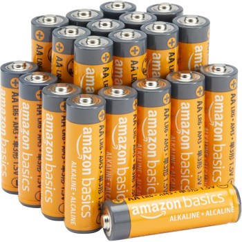 Amazon Basics, 20 batterie alcaline AA ad alte prestazioni, 1,5 Volt, durata di 10 anni - Confezione da 20 Amazon Basics, 20 batterie alcaline AA ad alte prestazioni, 1,5 Volt, durata di 10 anni - Confezione da 20