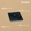 SEVERIN KP 1071, Piastra a induzione, Potenza 2000 W, Diametro 21 cm, 10 livelli di temperatura, Display di temperatura, Timer, Spegnimento automatico in caso di pericolo, risparmio energetico - Induzione singola