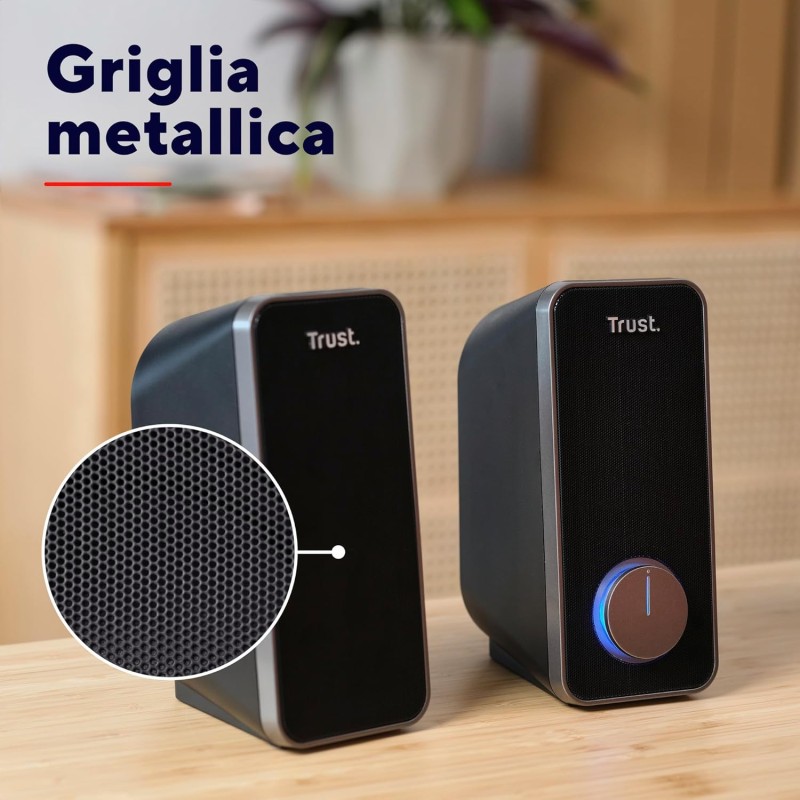 Trust arys standard Casse PC 2.0 Set Altoparlanti Stereo, 28 W, Alimentazione USB, Jack AUX 3.5 mm, Casse per PC Fisso, Altoparlante per Computer, Portatile, Tablet, Smartphone - Nero Trust arys standard Casse PC 2.0 Set Altoparlanti Stereo, 28 W, Alimentazione USB, Jack AUX 3.5 mm, Casse per PC Fisso, Altoparlante per Computer, Portatile, Tablet, Smartphone - Nero