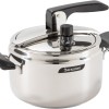 Barazzoni, ø22cm, Pentola a Pressione Modello Rapida, ø 22cm, capacità 7lt. Acciaio inox 18/10, Made in Italy, Argento, 7,0 Lt - 7 Litri