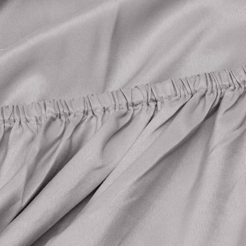 Amazon Basics Lenzuolo con angoli Singolo, 90 x 200 x 30 cm, in 100% Microfibra con altezza da 30cm, Grigio Scuro - 90 x 200 x 30 cm Grigio Scuro