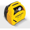 Stanley Compressore Aria Portatile 8 Bar - Compressore 8Bar Senza Olio con Attrezzi Pneumatici - Incl. Tubo dell'Aria da 3M, Pistola ad Aria con Manometro e 3 Ugelli - Giallo - 20 Litri