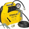 Stanley Compressore Aria Portatile 8 Bar - Compressore 8Bar Senza Olio con Attrezzi Pneumatici - Incl. Tubo dell'Aria da 3M, Pistola ad Aria con Manometro e 3 Ugelli - Giallo - 20 Litri