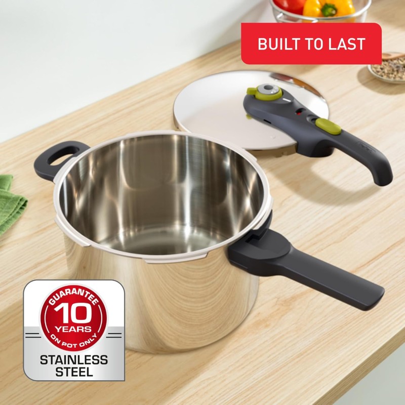 Tefal Secure 5 Neo Pressure Cooker, 6 Litre, alluminio Tefal Secure 5 Neo Pressure Cooker, 6 Litre, alluminio