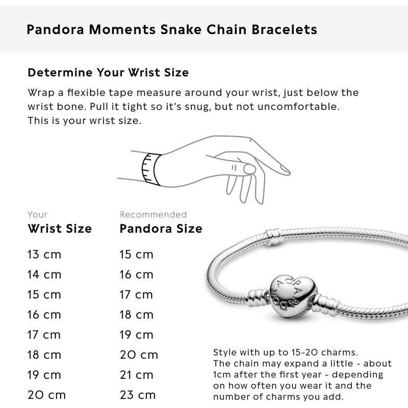 PANDORA Icons - Bracciale in argento, con maglia snake e chiusura a cuore - 18 PANDORA Icons - Bracciale in argento, con maglia snake e chiusura a cuore - 18