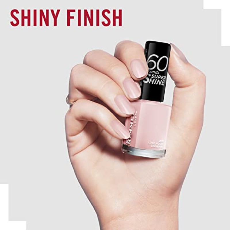 Rimmel London, 60 Seconds Super Shine, Smalto per unghie, Lose Your Lingerie 203, 8 ml