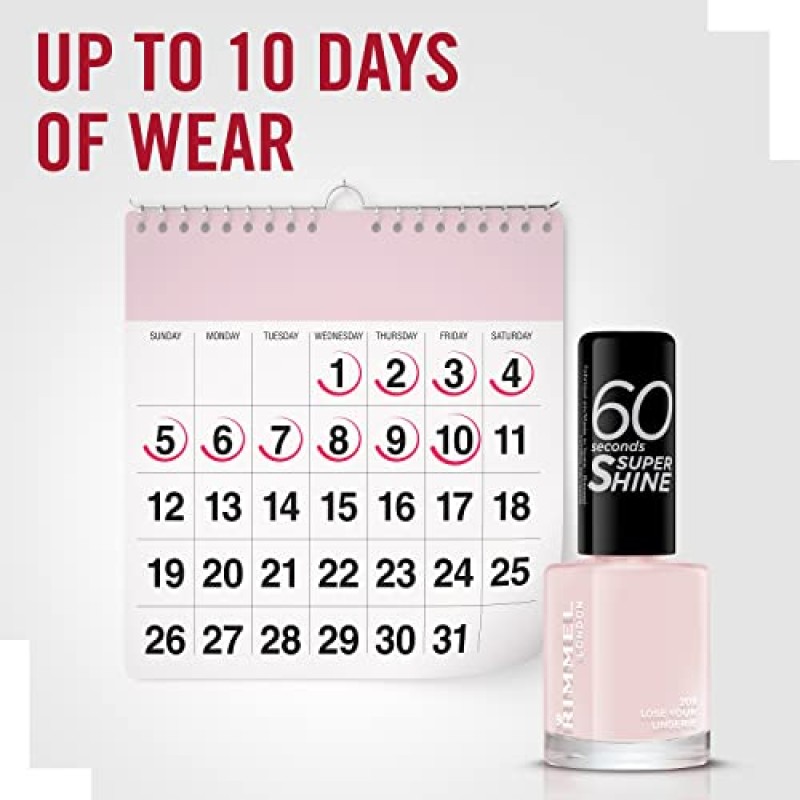 Rimmel London, 60 Seconds Super Shine, Smalto per unghie, Lose Your Lingerie 203, 8 ml