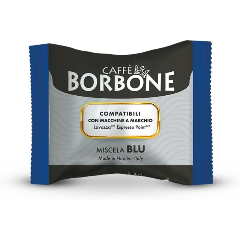 Caffè Borbone Miscela Blu - 100 Capsule - Compatibili con le Macchine Lavazza* Espresso Point* - Miscela Blu