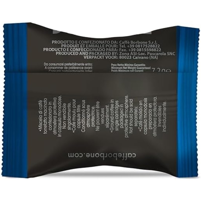 Caffè Borbone Miscela Blu - 100 Capsule - Compatibili con le Macchine Lavazza* Espresso Point* - Miscela Blu