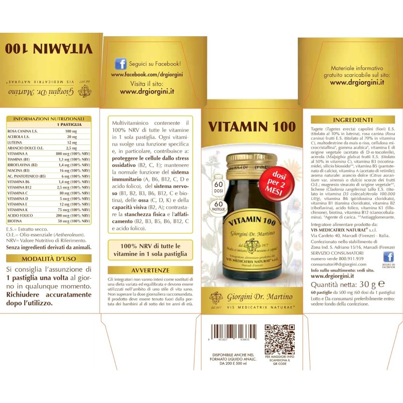 Vitamin 100 60Past Vitamin 100 60Past