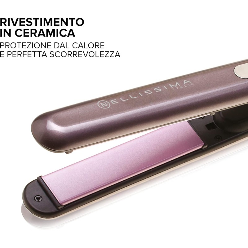 Bellissima Imetec Creativity B9 300 Piastra per Capelli, Styling Liscio o Mosso, Rivestimento in Ceramica, Regolazione Temperatura da 150°C a 230°C, Sistema Riscaldamento Rapido