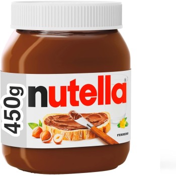 Nutella - Crema Spalmabile alle Nocciole e Cacao, Senza Glutine, Conservanti e Grassi Idrogenati, Ottimale a Colazione, Vasetto da 450 gr Nutella - Crema Spalmabile alle Nocciole e Cacao, Senza Glutine, Conservanti e Grassi Idrogenati, Ottimale a Colazione, Vasetto da 450 gr