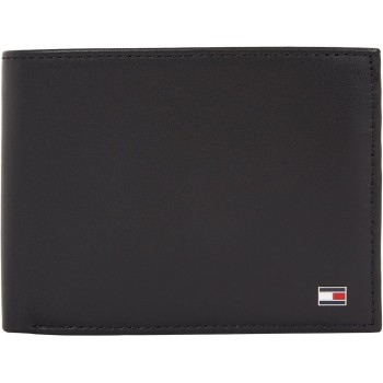 Tommy Hilfiger Uomo Portafoglio Eton con Scomparto Monete - Taglia Unica Nero (Black)