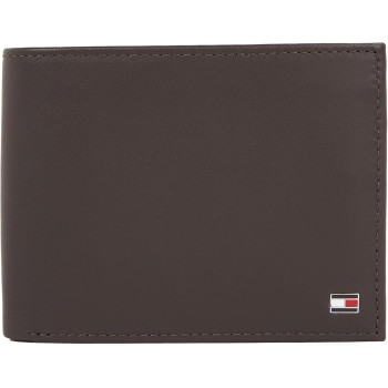 Tommy Hilfiger Uomo Portafoglio Eton con Scomparto Monete - Taglia Unica Marrone (Brown)