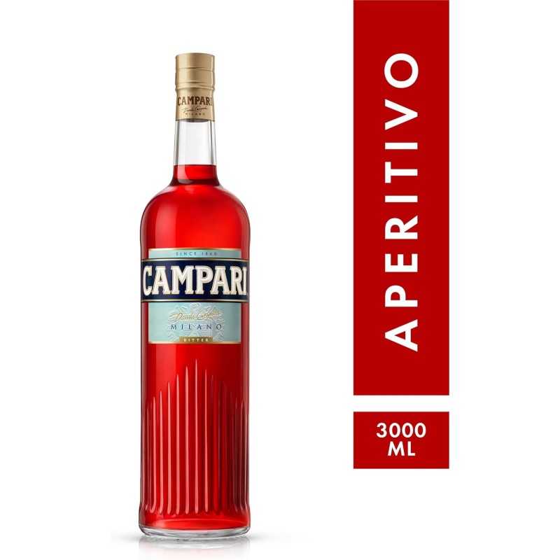Campari - Bottiglia Magnum da 3L, Aperitivo Bitter Alcolico, 25% Vol - 3L Campari - Bottiglia Magnum da 3L, Aperitivo Bitter Alcolico, 25% Vol - 3L