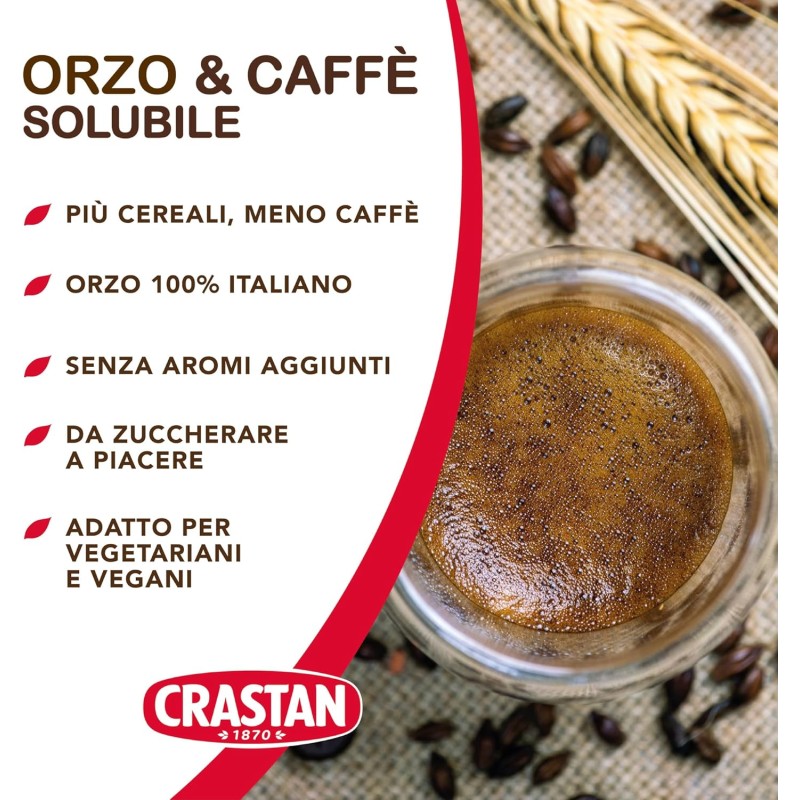 Crastan - Orzo & Caffè, Preparato Solubile, 120G - 120 gr