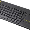 Logitech K400 Plus Tastiera Wireless Touch TV, Facili Controlli Multimediali e Touchpad Integrato, Tastiera HTPC per TV Collegata al PC, Windows, Android, Chrome OS, Laptop, Italiano QWERTY - Nero - Nero
