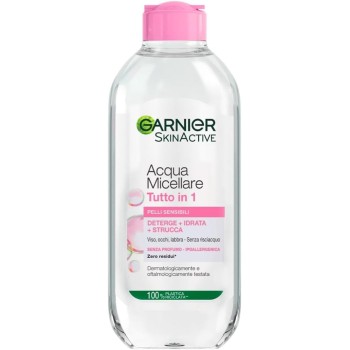 Garnier SkinActive, Acqua Micellare Tutto in 1, Pelli sensibili, Maxi formato, 400 ml Garnier SkinActive, Acqua Micellare Tutto in 1, Pelli sensibili, Maxi formato, 400 ml