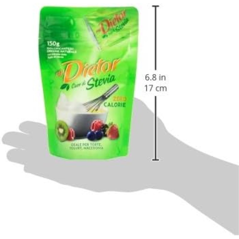 Dietor - MyDietor Cuor di Stevia Dolcificante Naturale Sfuso con Estratto di Stevia 0 kcal, Senza Glutine - 150 gr - 1 unità (Confezione da 1) Dietor - MyDietor Cuor di Stevia Dolcificante Naturale Sfuso con Estratto di Stevia 0 kcal, Senza Glutine - 150 gr - 1 unità (Confezione da 1)