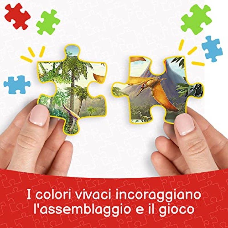 Trefl, Puzzle, Il Mondo dei Dinosauri, 100 Pezzi, per Bambini dai 5 Anni - Il Mondo Dei Dinosauri