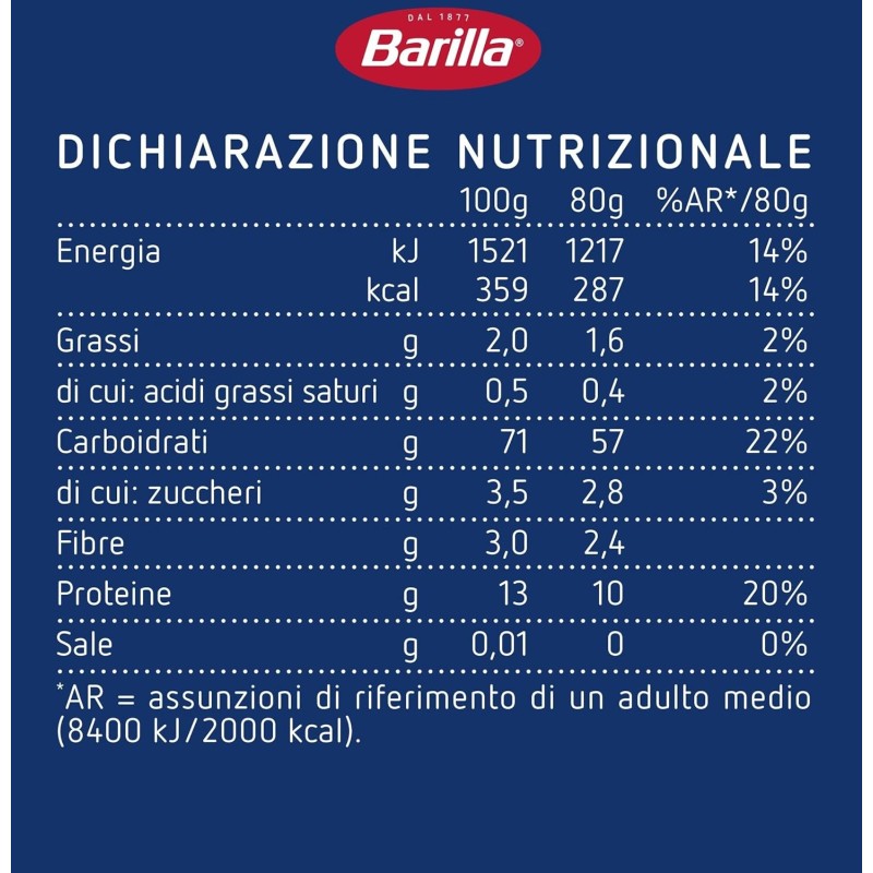 Barilla Spaghetti N.5 di Semola di Grano Duro, I Classici, Tempo di Cottura 9 Minuti, Confezione da 500g - 500 g (Confezione da 1)