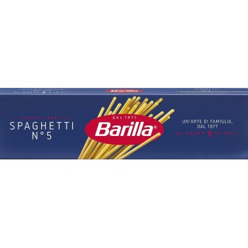 Barilla Spaghetti N.5 di Semola di Grano Duro, I Classici, Tempo di Cottura 9 Minuti, Confezione da 500g - 500 g (Confezione da 1)