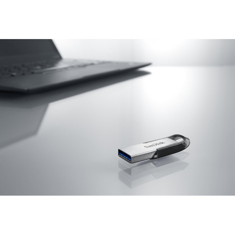 SanDisk Ultra Flair Unità Flash USB 3.0 da 64 GB, con Rivestimento in Metallo Resistente ed Elegante e Velocità di Lettura fino a 150 MB/s, Nero - 64 GB Nero