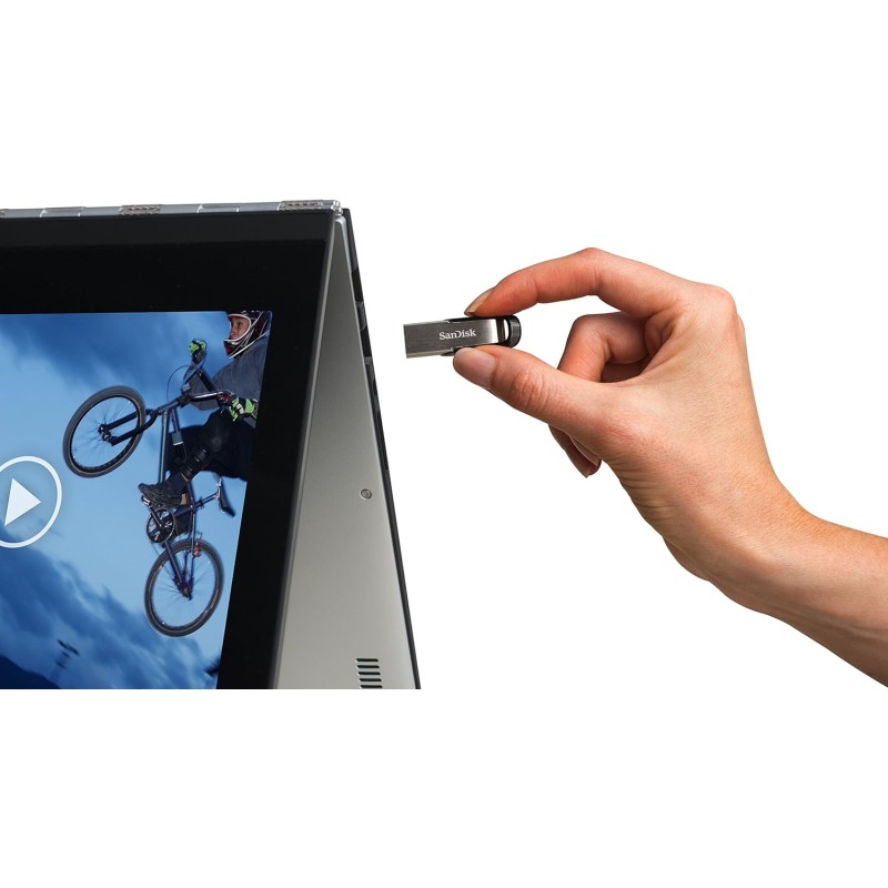 SanDisk Ultra Flair Unità Flash USB 3.0 da 64 GB, con Rivestimento in Metallo Resistente ed Elegante e Velocità di Lettura fino a 150 MB/s, Nero - 64 GB Nero