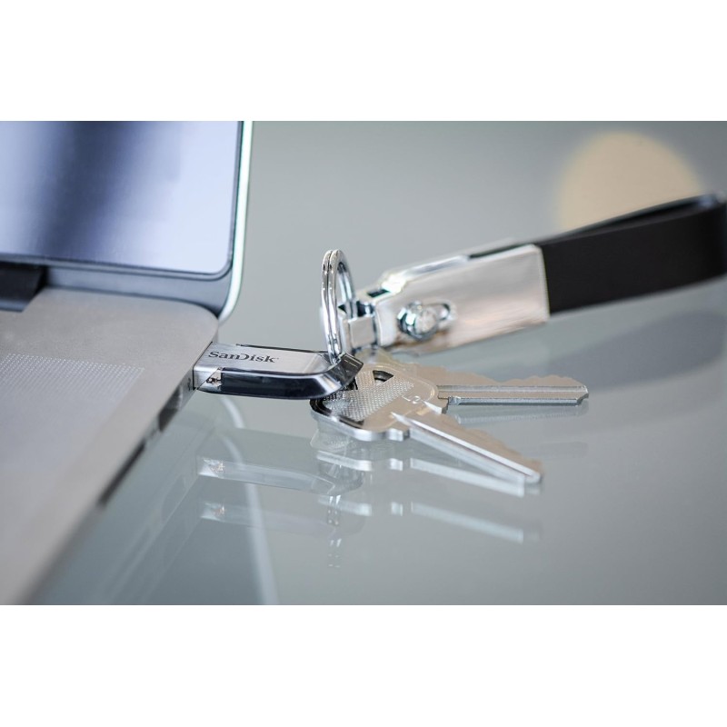 SanDisk Ultra Flair Unità Flash USB 3.0 da 64 GB, con Rivestimento in Metallo Resistente ed Elegante e Velocità di Lettura fino a 150 MB/s, Nero - 64 GB Nero