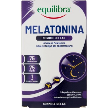 Equilibra Integratori Alimentari, Melatonina, Integratore per Ridurre il Tempo Richiesto per Prendere Sonno, Effetto Benefico Anche in Caso di Jet Lag, a Base di Melatonina, 75 Compresse Equilibra Integratori Alimentari, Melatonina, Integratore per Ridurre il Tempo Richiesto per Prendere Sonno, Effetto Benefico Anche in Caso di Jet Lag, a Base di Melatonina, 75 Compresse