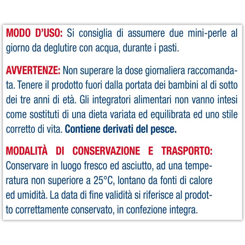 Omega 3 Act, Integratore Alimentare a base di Olio di Pesce (EPA - DHA), per la Funzione Cardiaca, Cerebrale e Visiva - 1 Confezione da 60 Mini Perle