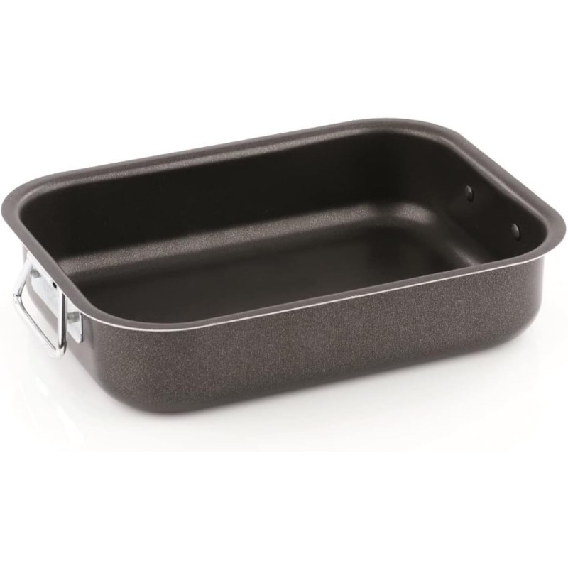 Barazzoni Articoli da Forno Rostiera/Lasagnera in Alluminio Rivestito 42 x 33 CM, Alluminio, Nero, - 42 x 33 cm Barazzoni Articoli da Forno Rostiera/Lasagnera in Alluminio Rivestito 42 x 33 CM, Alluminio, Nero, - 42 x 33 cm