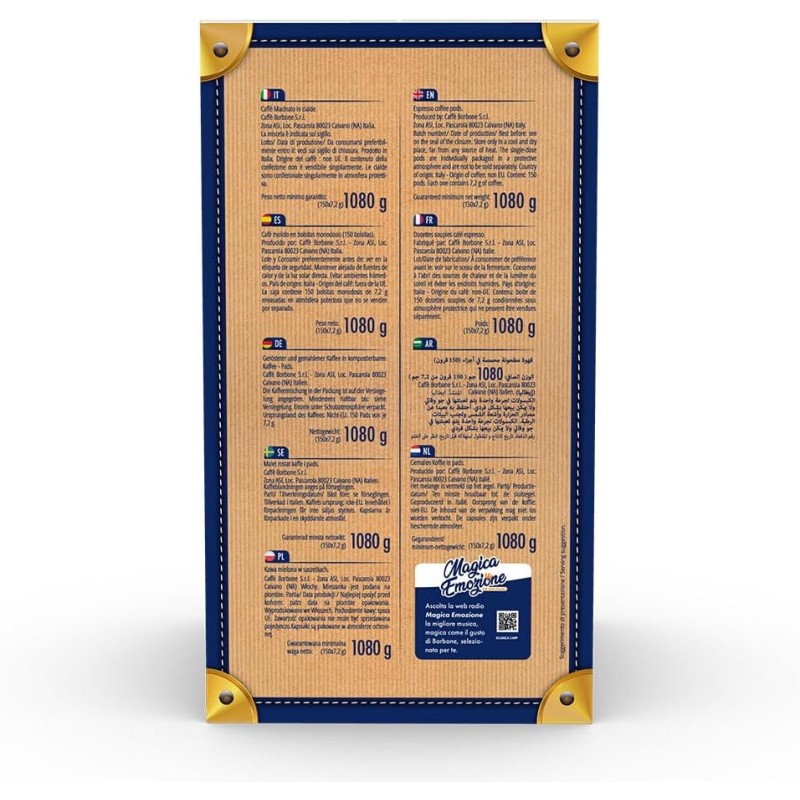 Caffè Borbone Cialda Compostabile, Miscela Nera - 150 Cialde - Sistema ESE - Miscela Nera Caffè Borbone Cialda Compostabile, Miscela Nera - 150 Cialde - Sistema ESE - Miscela Nera