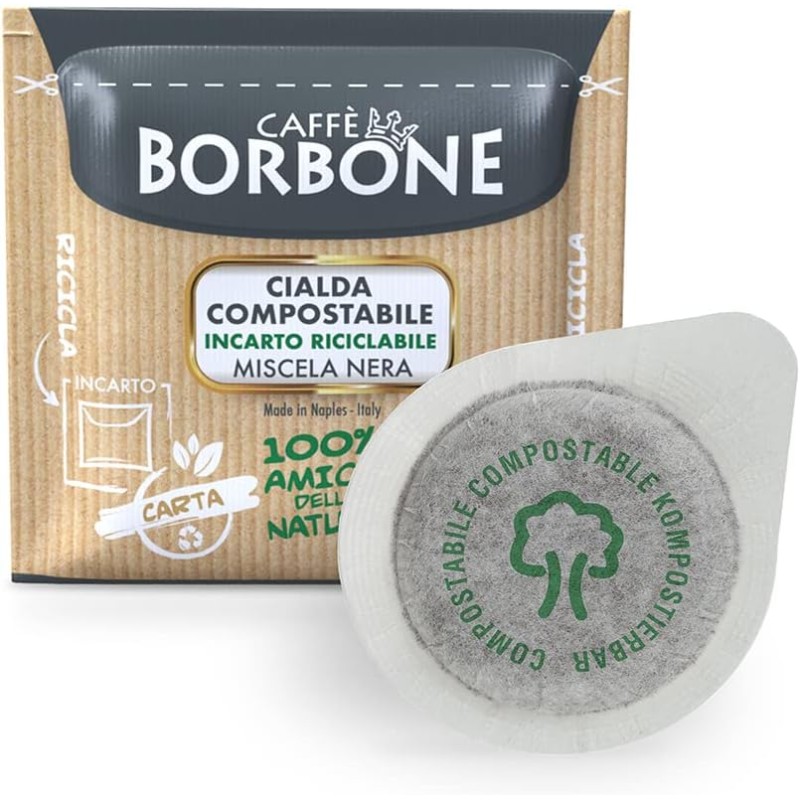 Caffè Borbone Cialda Compostabile, Miscela Nera - 150 Cialde - Sistema ESE - Miscela Nera Caffè Borbone Cialda Compostabile, Miscela Nera - 150 Cialde - Sistema ESE - Miscela Nera