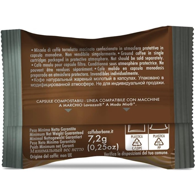 Caffè Borbone Don Carlo, Miscela Nera - 100 Capsule - Compatibili con le Macchine ad uso domestico Lavazza* A Modo Mio* - Miscela Nera Caffè Borbone Don Carlo, Miscela Nera - 100 Capsule - Compatibili con le Macchine ad uso domestico Lavazza* A Modo Mio* - Miscela Nera