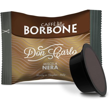 Caffè Borbone Don Carlo, Miscela Nera - 100 Capsule - Compatibili con le Macchine ad uso domestico Lavazza* A Modo Mio* - Miscela Nera