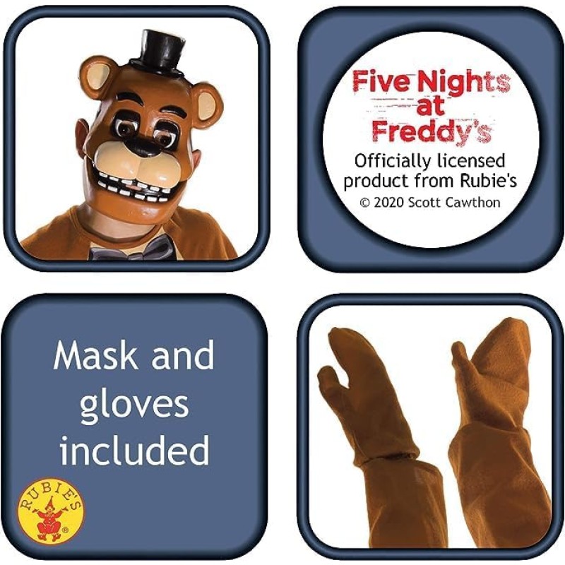 Rubie's Freddy -630098 Maschere Bambini e ragazzi - 6-8 anni Multi