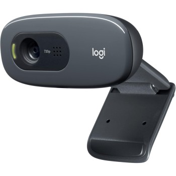 Logitech C270 Webcam HD, 720p/30fps, Videochiamate HD Widescreen, Correzione Automatica ‎Luminosità, Microfono Riduzione del Rumore
