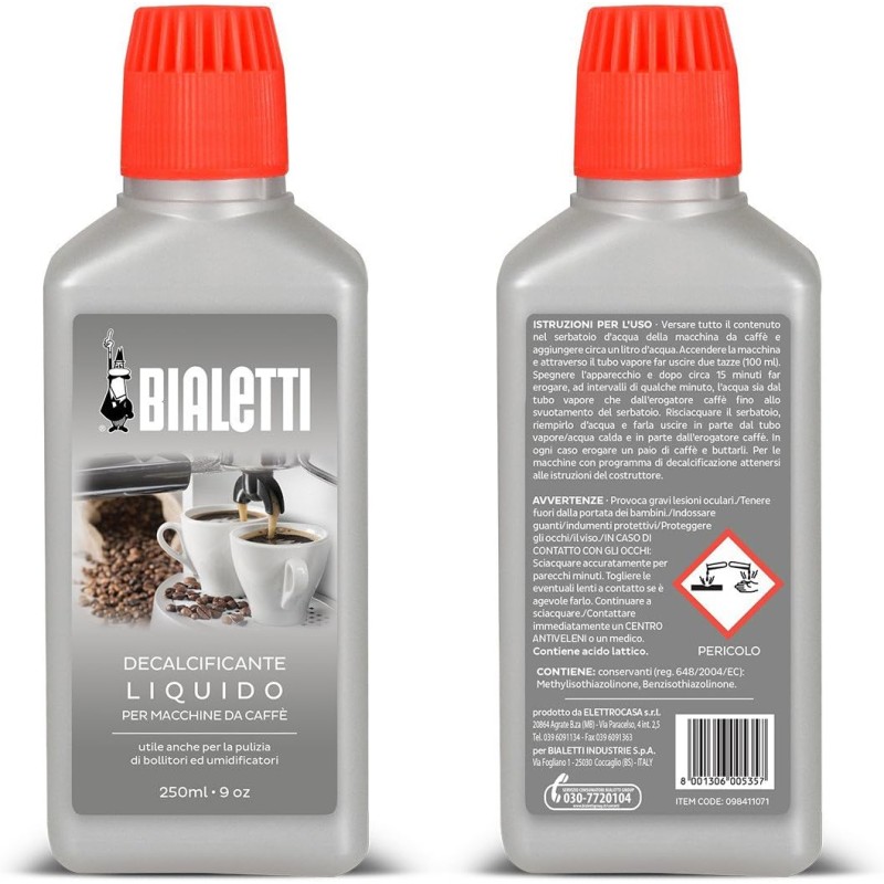 Bialetti Decalcificante, Accessorio Macchina del Caffè, 250 mL
