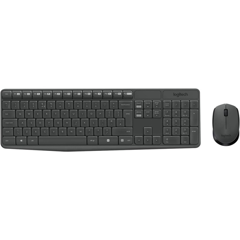 Logitech MK235 Combo Tastiera e Mouse Wireless per Windows, Ricevitore Unifying USB 2,4 GHz Wireless, 15 Tasti FN, Lunga Durata della Batteria, PC, Laptop, Layout Italiano QWERTY - Grigio Logitech MK235 Combo Tastiera e Mouse Wireless per Windows, Ricevitore Unifying USB 2,4 GHz Wireless, 15 Tasti FN, Lunga Durata della Batteria, PC, Laptop, Layout Italiano QWERTY - Grigio